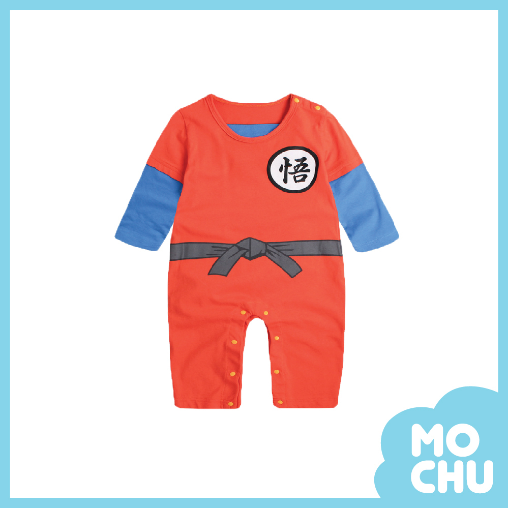 小悟空假兩件拼接長袖包屁衣