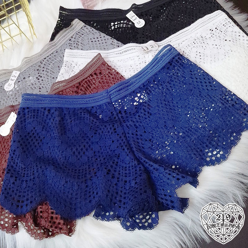 歐美單外貿蕾絲波浪平口內褲
