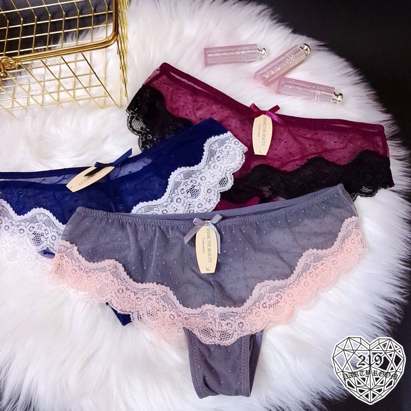 B-性感蕾絲點點無痕內褲