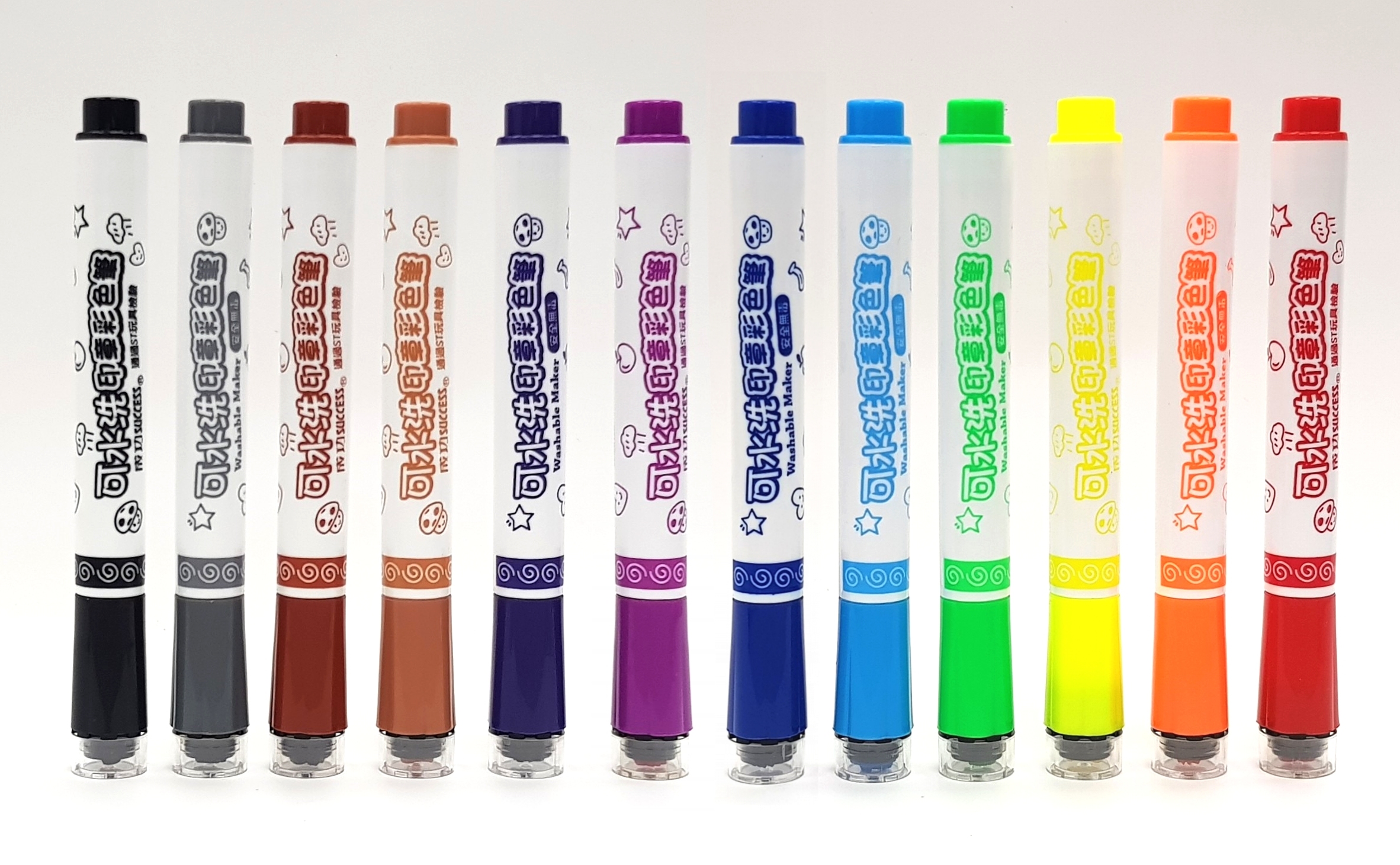 【成功體育】可水洗印章彩色筆 1263