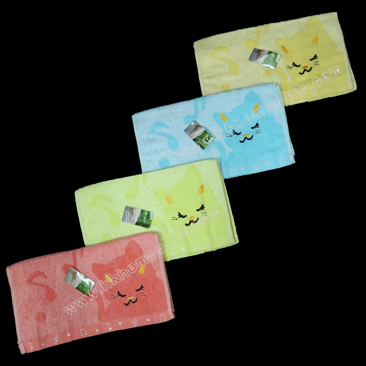 6條裝 竹纖維貓咪面巾 4130861