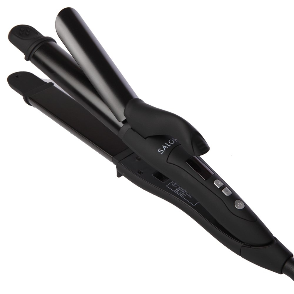SALONIA 2Way Straightening & Curling Hair Iron 32mm (Black) 直曲兩用捲髮棒32mm(黑色)