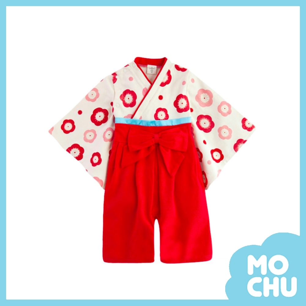 深紅花花小和服