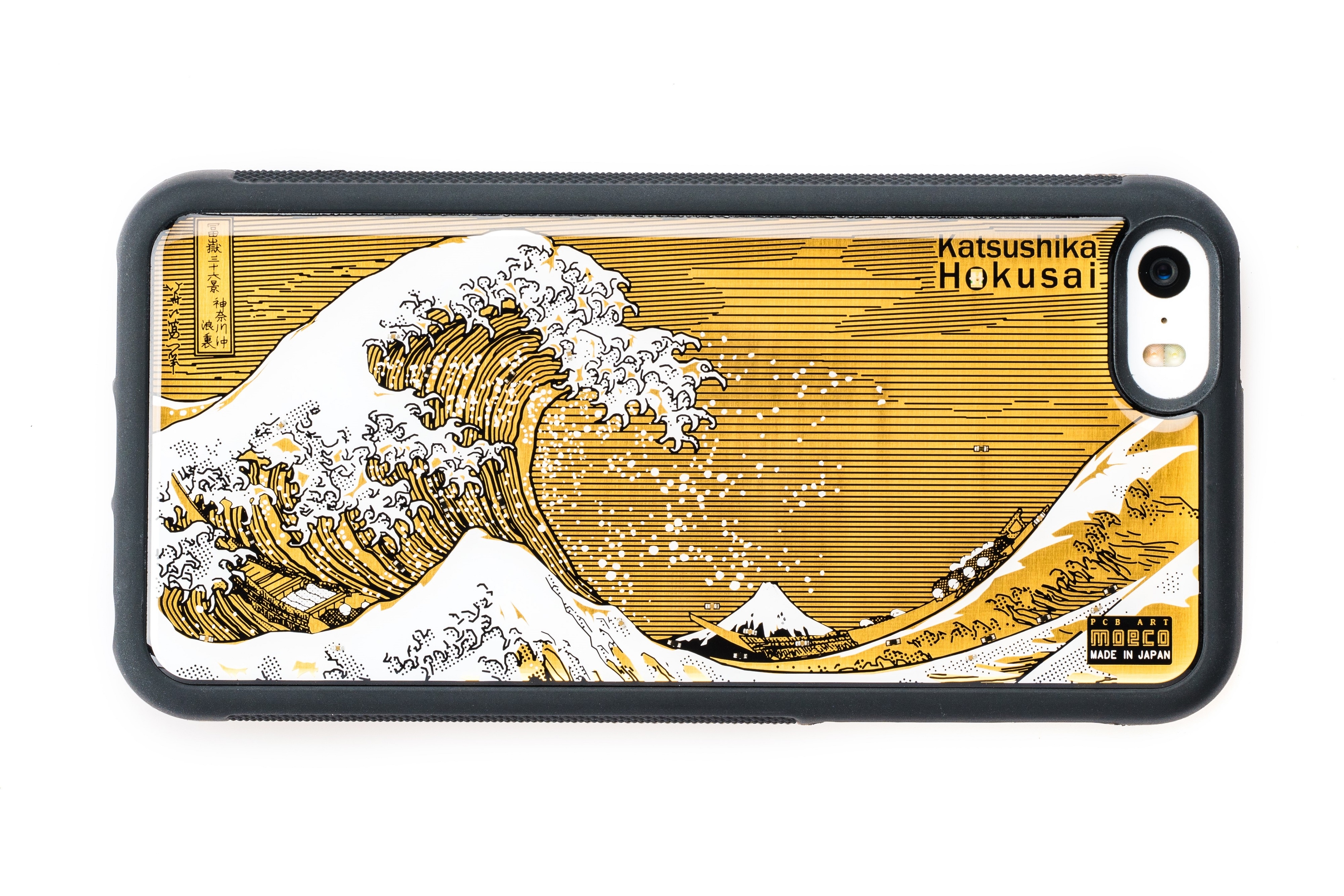 FLASH神奈川沖浪裏基板 iPhone SE/5/5S手機殼 ( 黑色 )