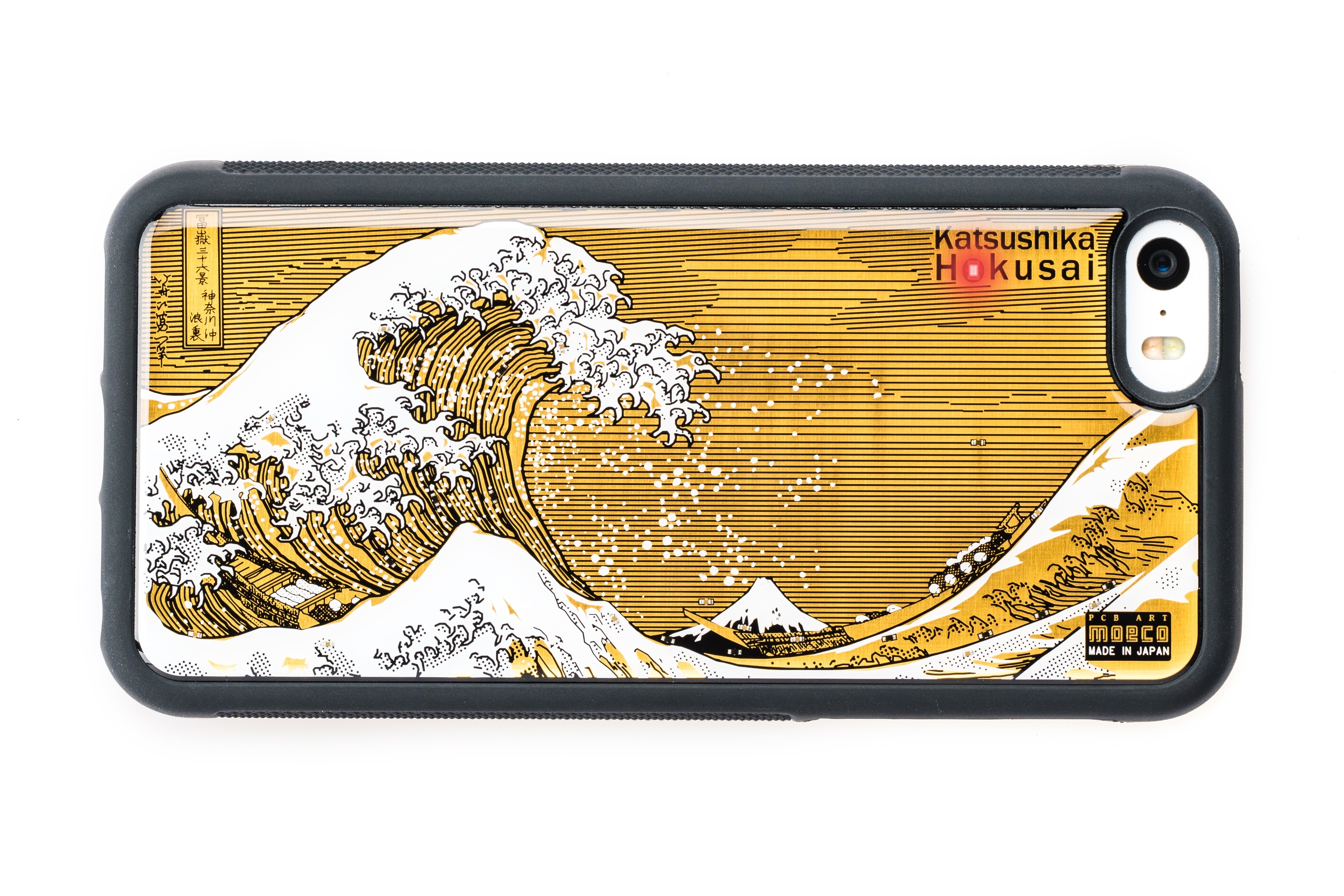 FLASH神奈川沖浪裏基板 iPhone SE/5/5S手機殼 ( 黑色 )