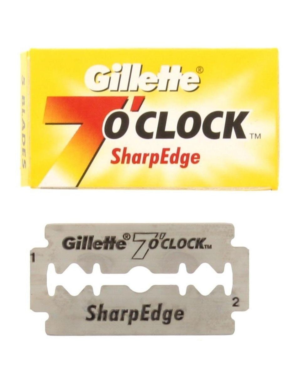 GILLETTE 7 O'CLOCK SHARPEDGE DOUBLE EDGE RAZOR BLADES (5pcs) *5packs