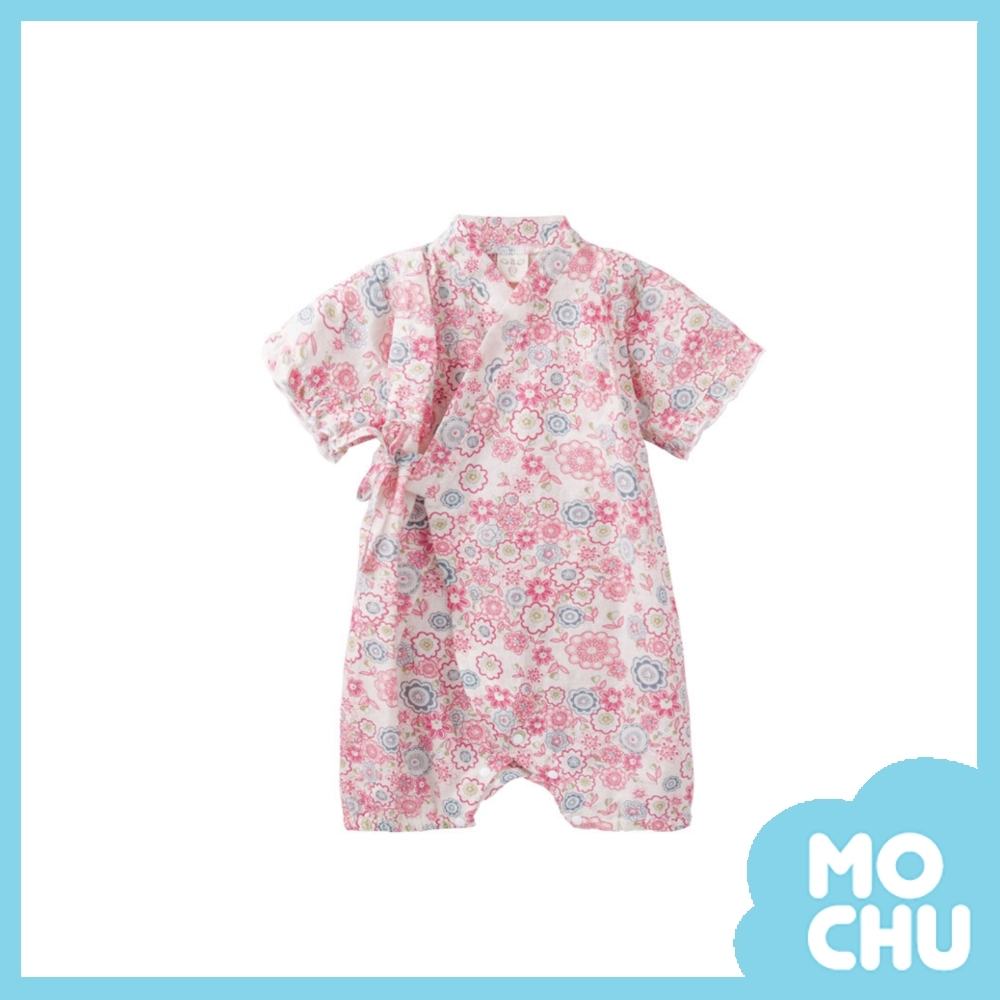 白底小花四角小和服