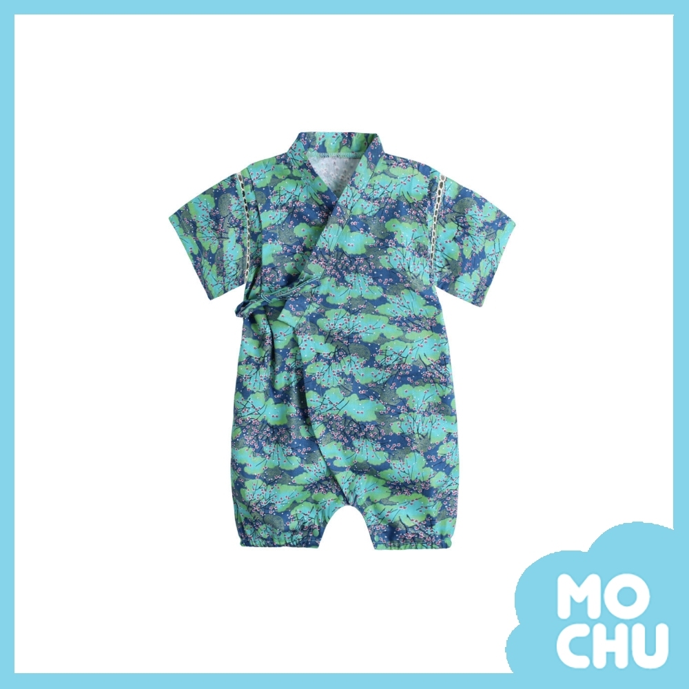 深藍櫻花四角小和服