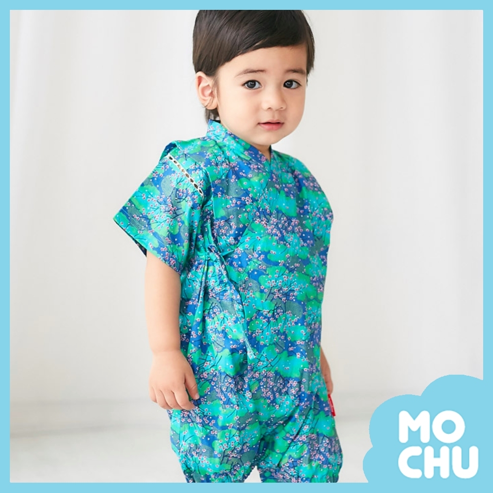 深藍櫻花四角小和服