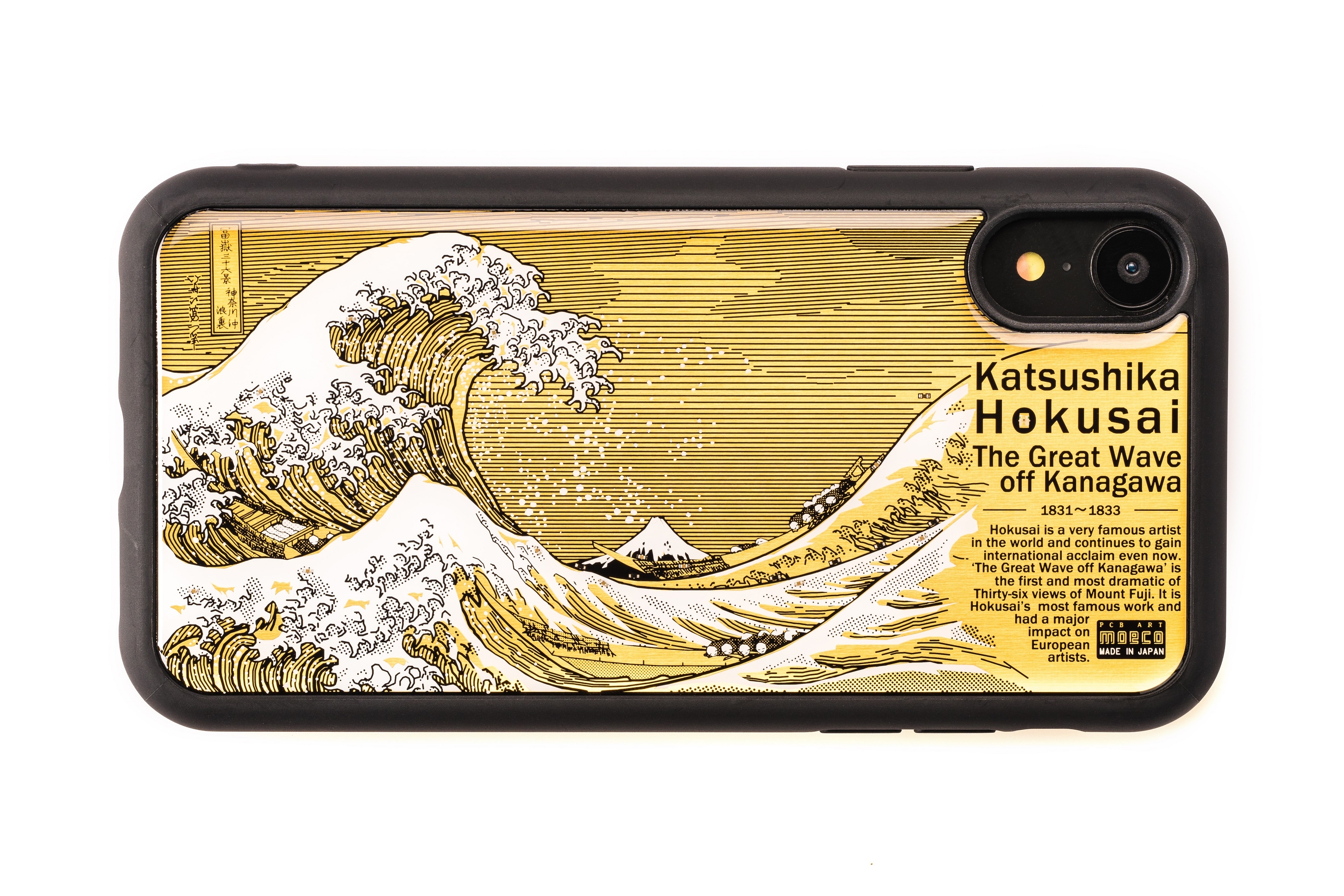 FLASH神奈川沖浪裏基板 iPhoneXR 手機殼 ( 黑色 )