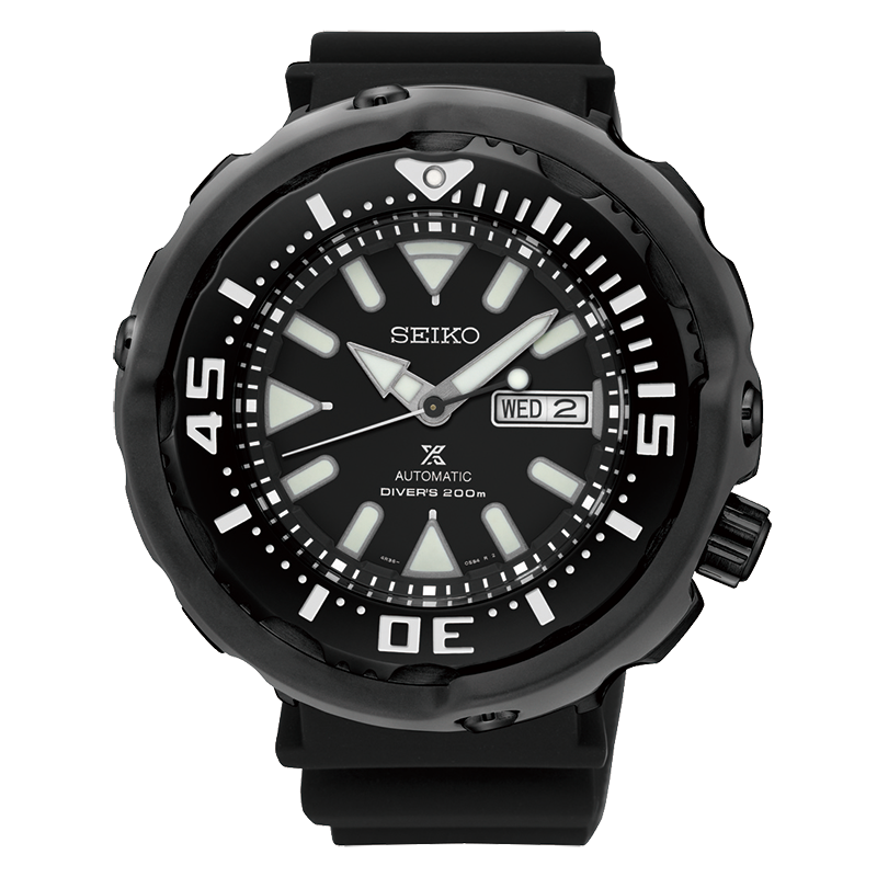 萬年鐘錶 - SEIKO PROSPEX 黑 鮪魚罐頭機械潛水錶 DIVER SCUBA  4R36-05S0SD / SRPA81J1 錶徑51.7MM