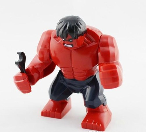 Red Hulk Custom Minifigs Minifigures Fit Lego