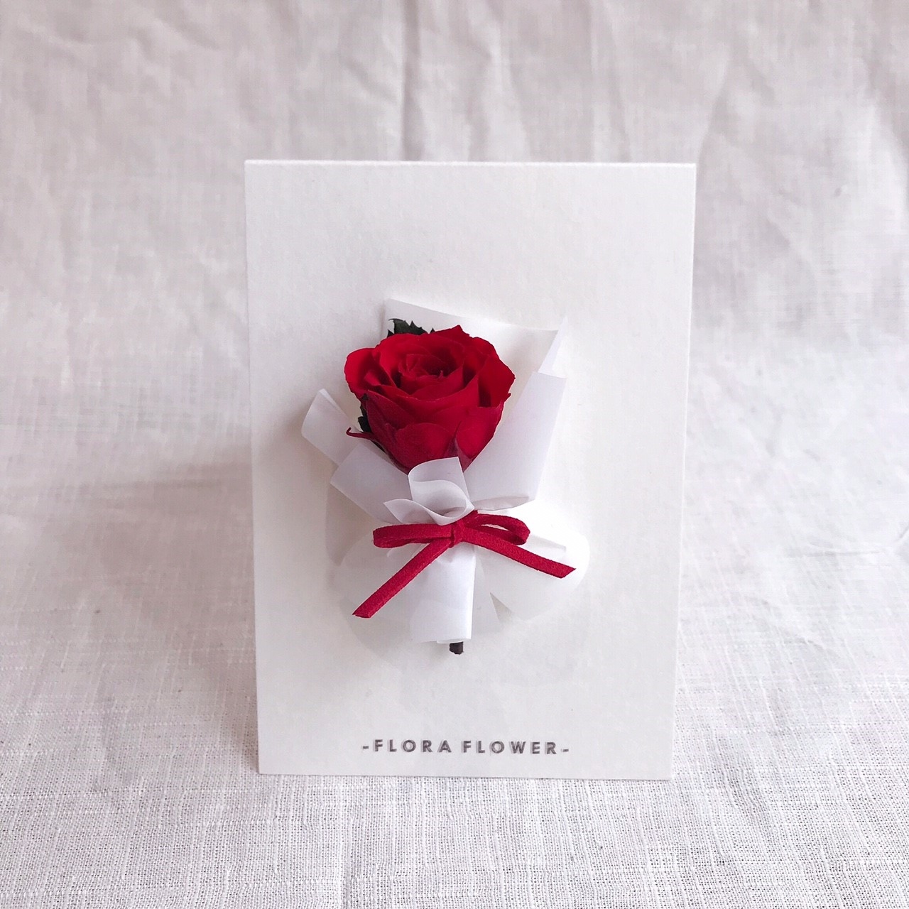 永生玫瑰卡片- 紅色