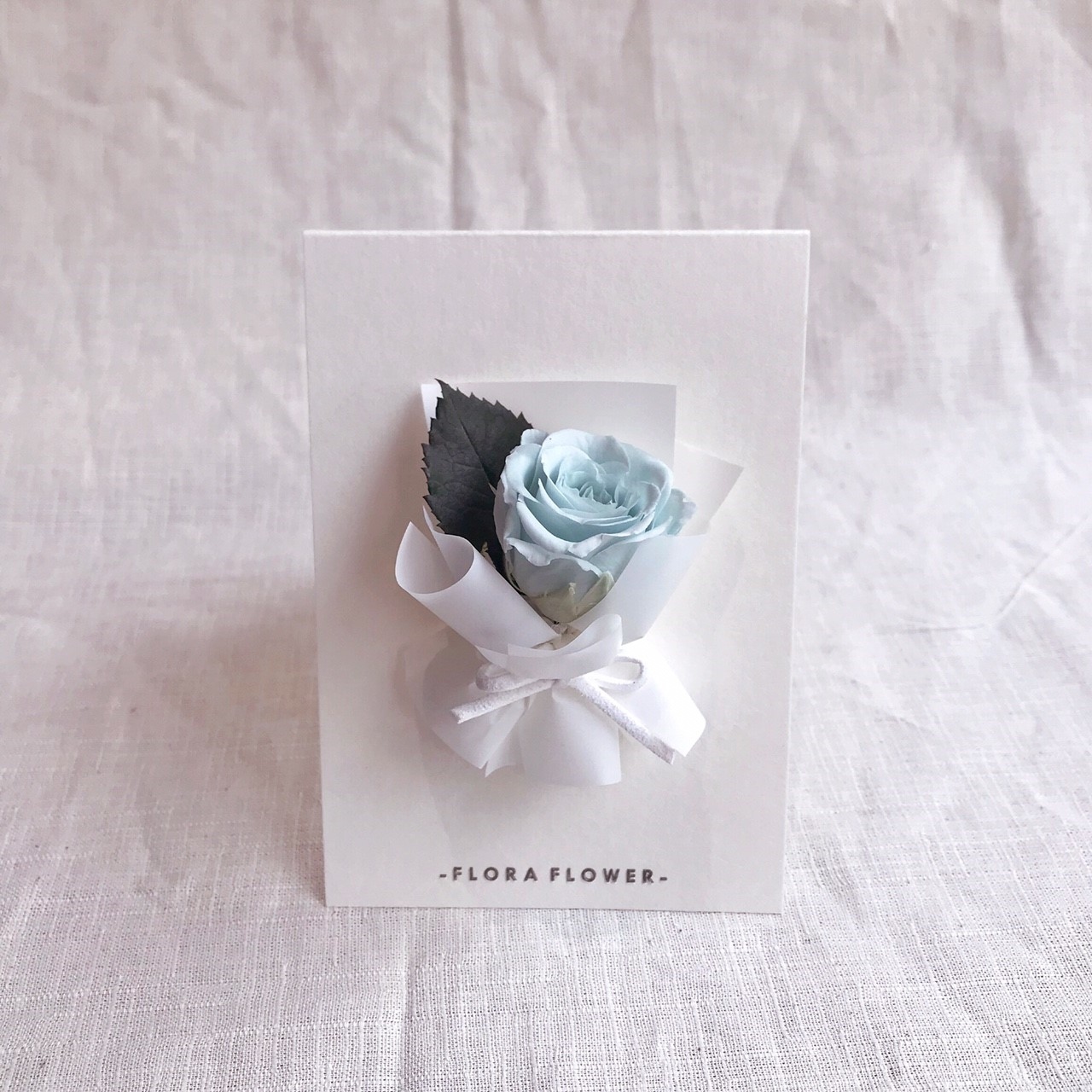 永生玫瑰卡片-靚藍色