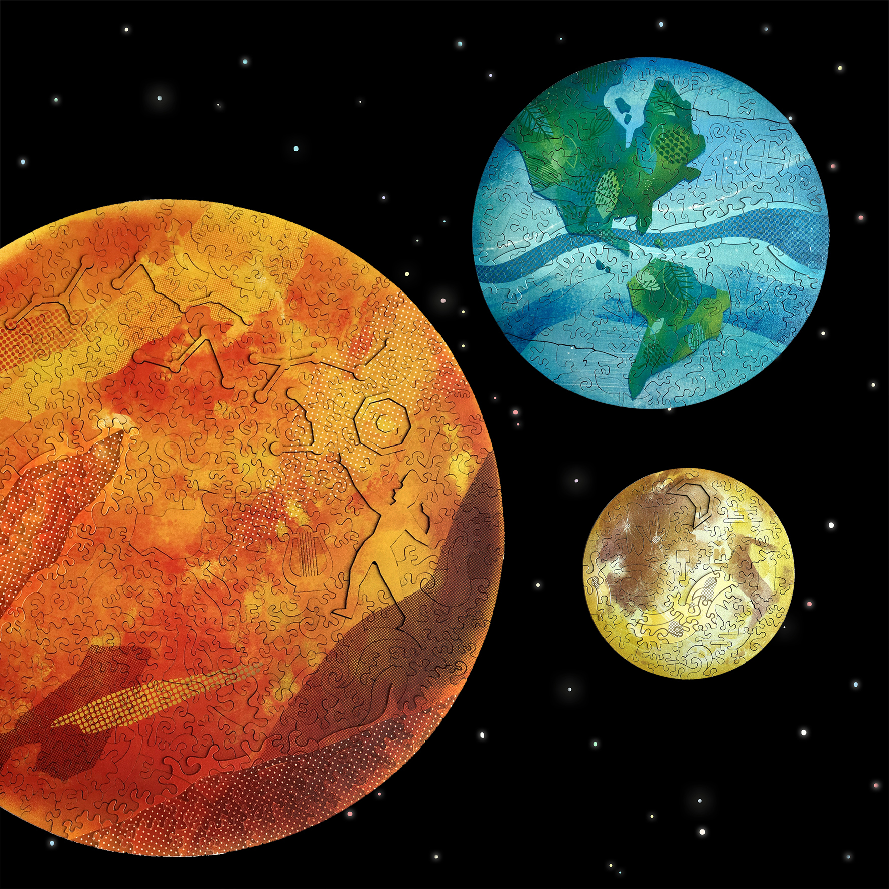 日月地球 Sun & Moon & Earth 複合拼圖