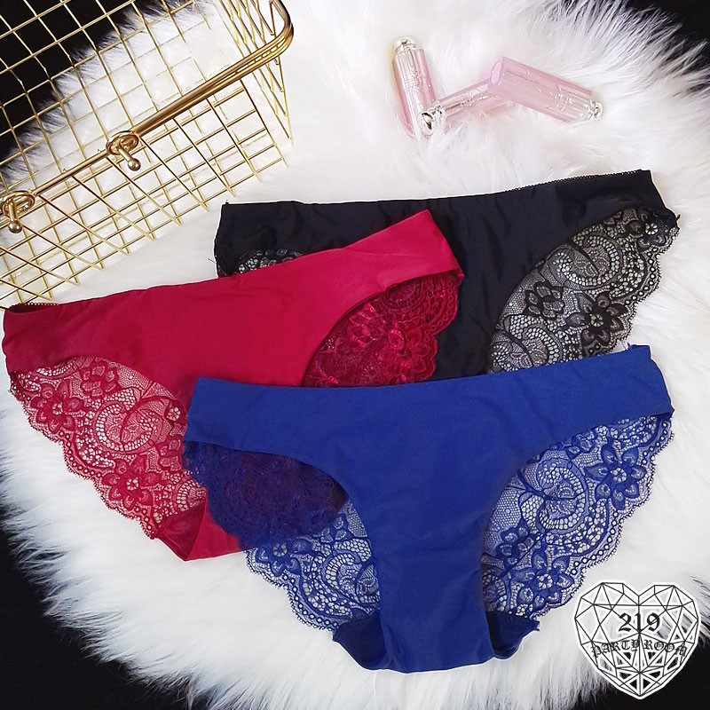 D-歐美性感蕾絲冰絲無痕內褲