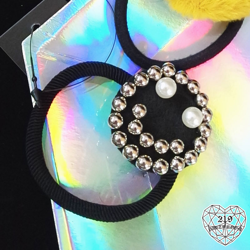 卯釘珍珠笑臉髮束