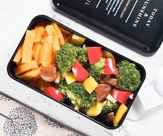 彩椒鮮菇花椰菜、橙香地瓜