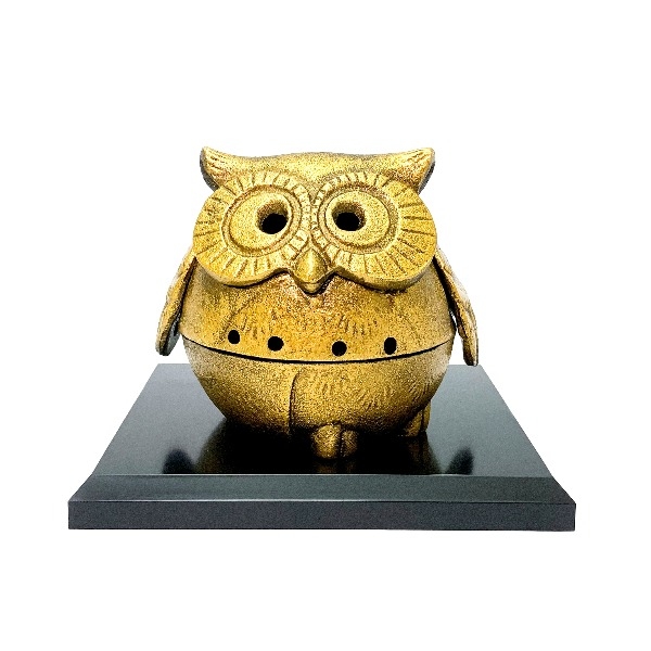【高岡銅器】金色貓頭鷹 香爐