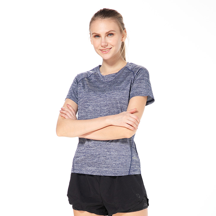 【HENIS】斜肩陽離子機能短T(女款)