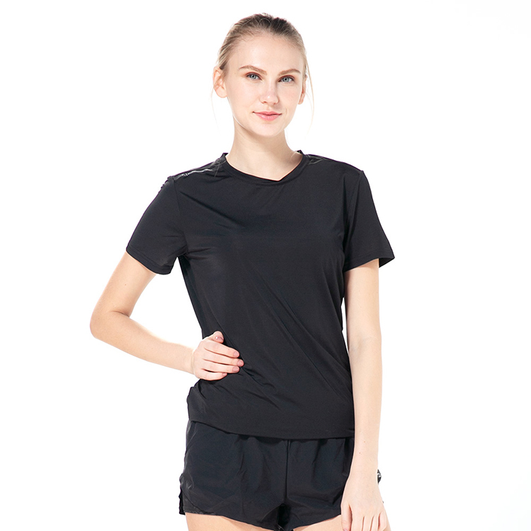 【HENIS】橫條紋機能短T(女款)