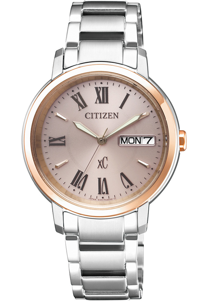 萬年鐘錶 - Citizen 星辰錶  XC   光動能女錶 EW2424-50Y 錶徑32.5MM