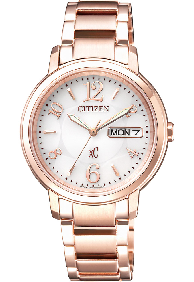 萬年鐘錶 - Citizen 星辰錶  XC   光動能女錶 EW2422-55A 錶徑32.5MM