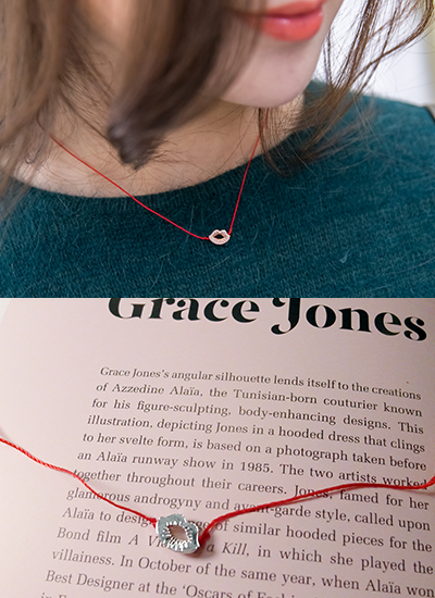 [現貨] <愛你的時間>紅線脣形項鍊 [ 2色 ]