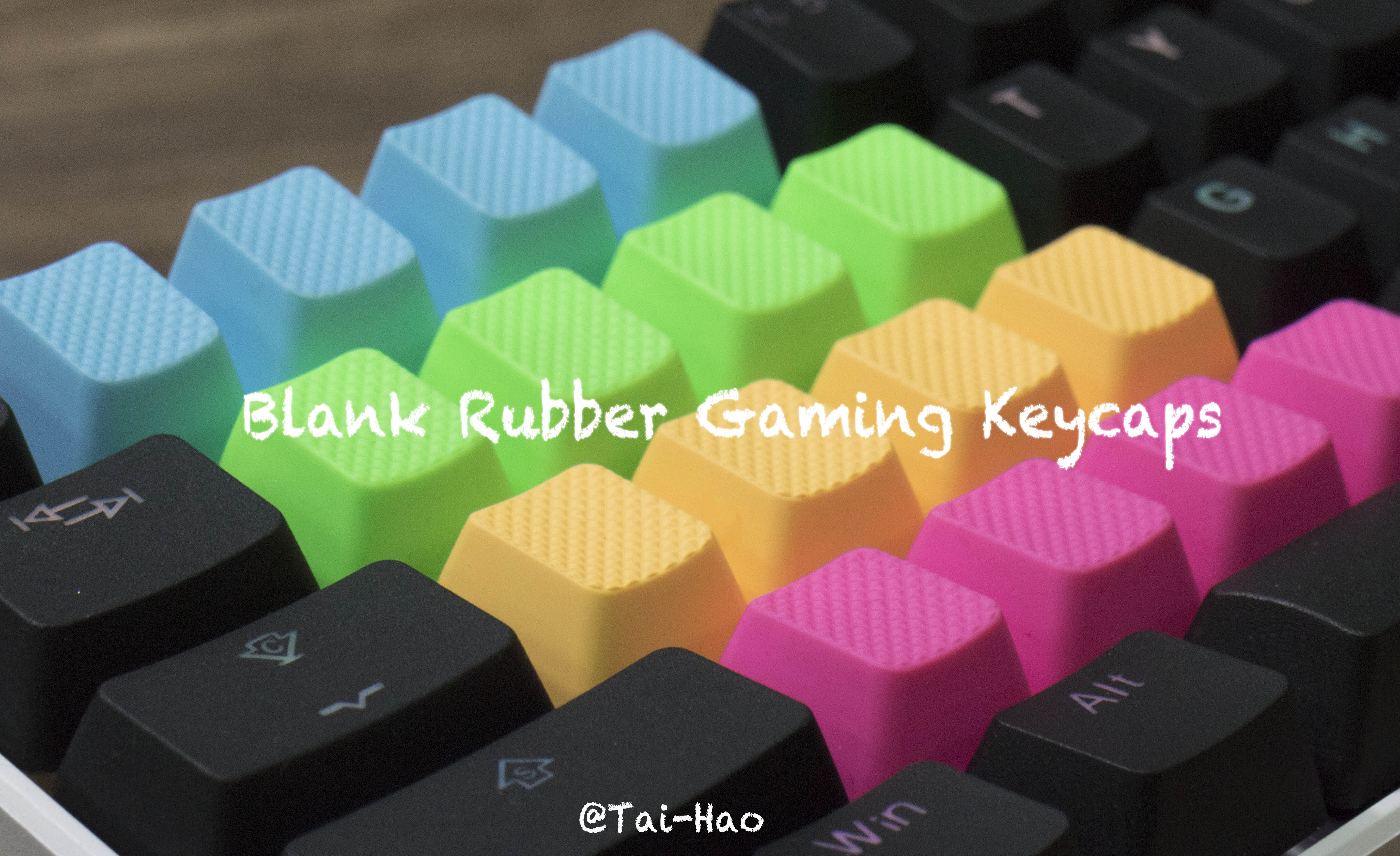 Taihao Rubber Gaming Keycap Set Rubberized Doubleshot Keycaps Cherry MX Suitable 