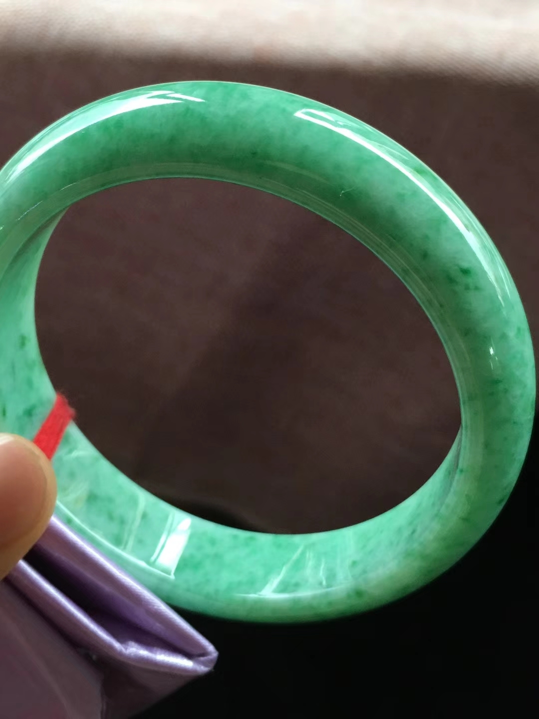 满绿正圈翡翠手镯 58mm, 天然翡翠A玉, 緬甸玉, Jade, Jadeite