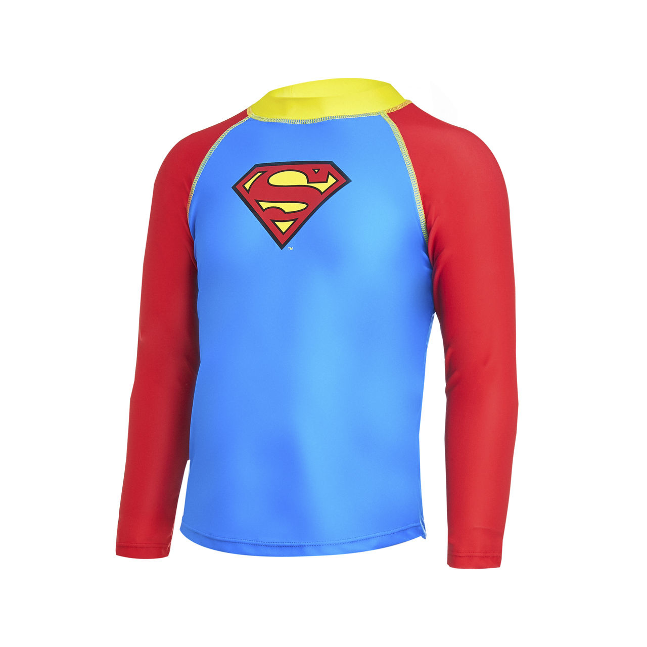 兒童超人長袖防曬上衣 - 藍/紅