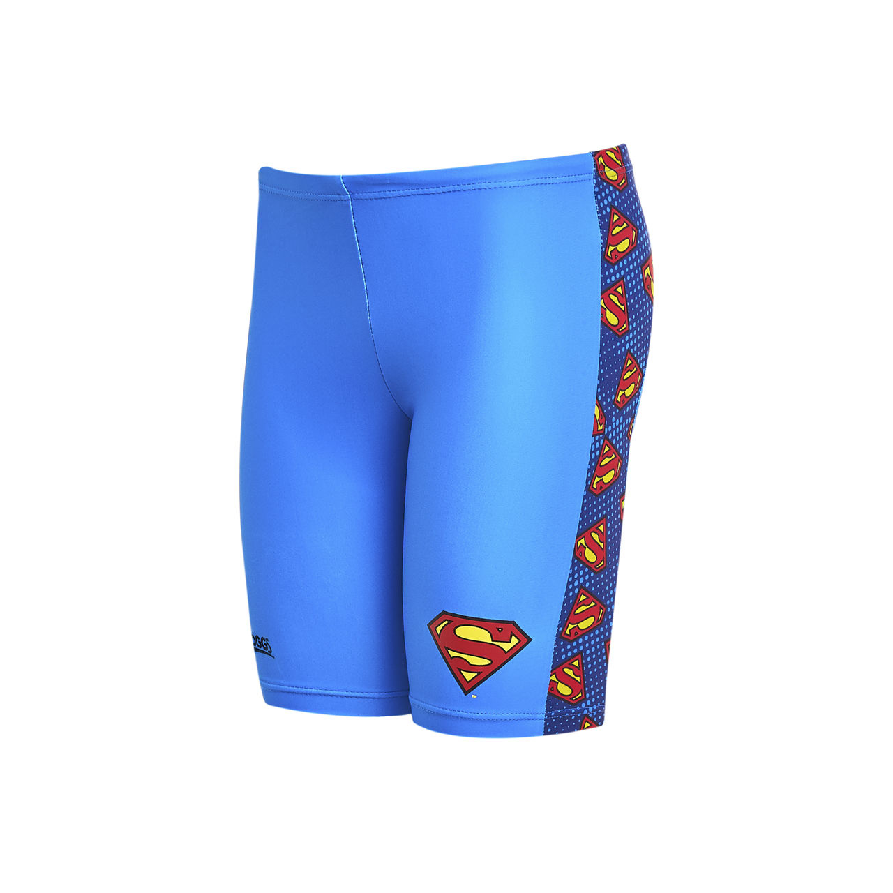 兒童超人五分泳褲 - 藍