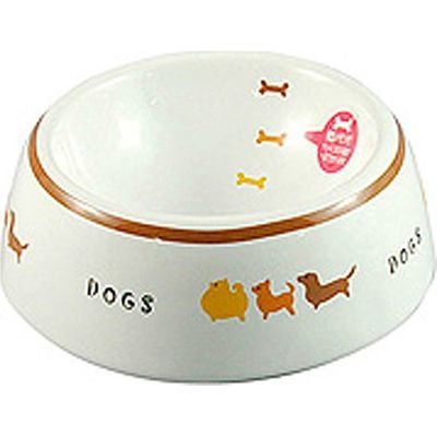 日本Marukan-陶瓷狗食盆-列隊狗SMK-DC-196 |狗用碗