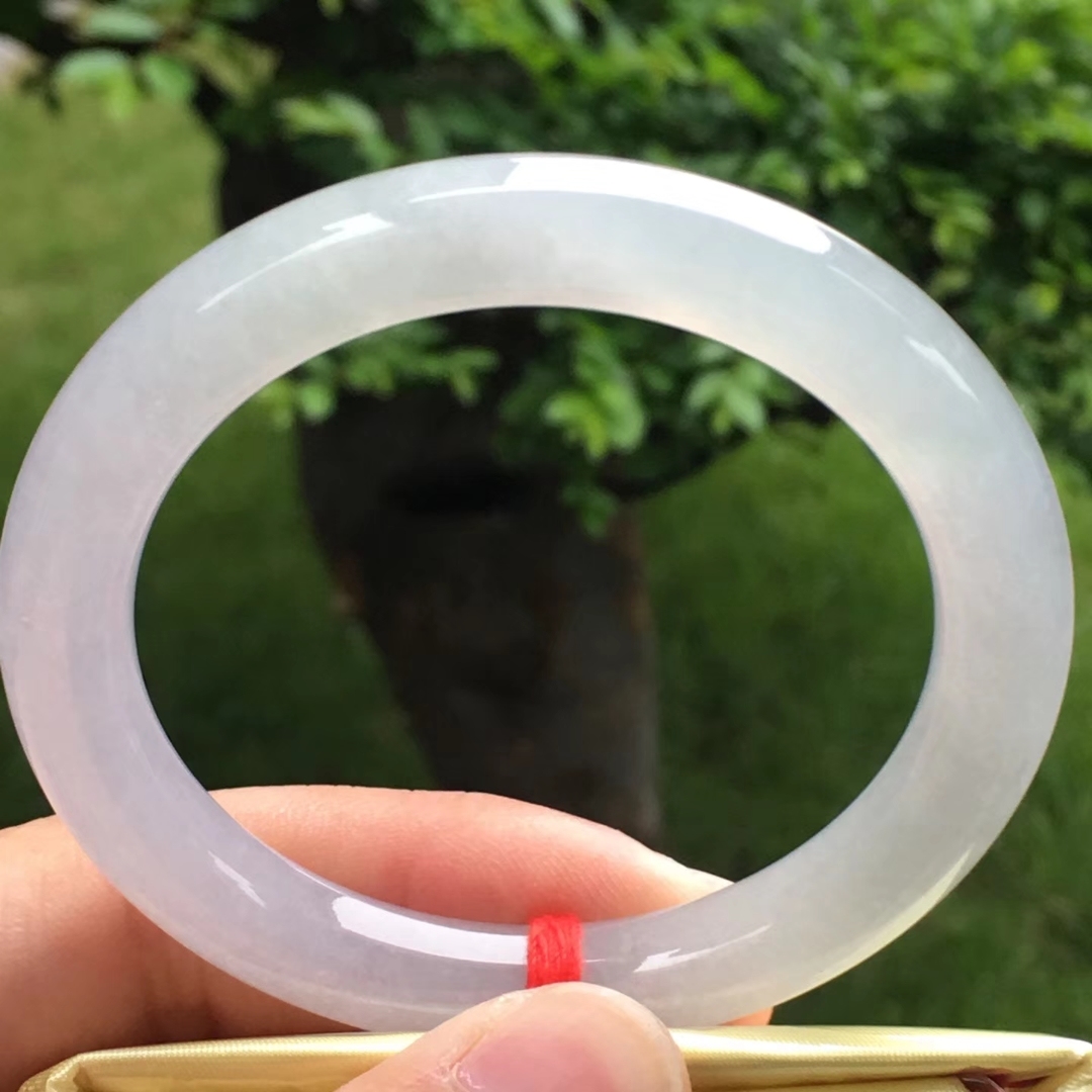 冰紫圓條手鐲 52.7mm, 天然翡翠A玉, 緬甸玉, Jade, Jadeite