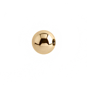 14K金素面鎖球 (針粗 0.7 mm 鎖珠式耳環適用)
