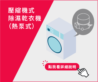 壓縮機式除濕乾衣機（熱泵式）