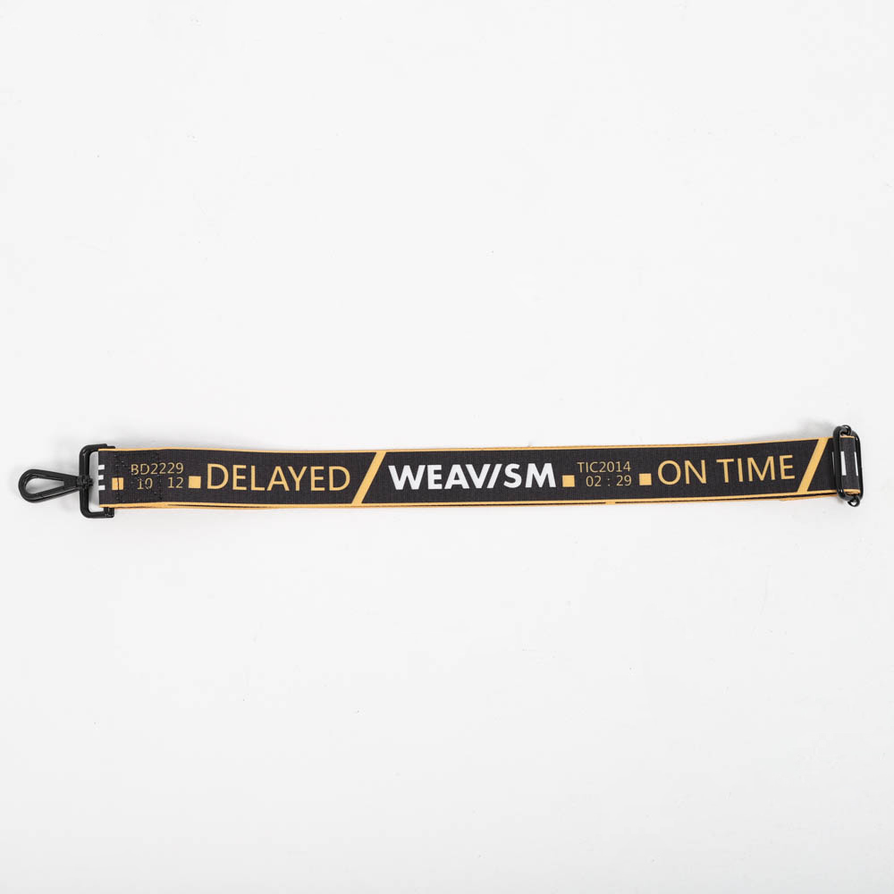 On Time 準時出發印花背帶 (黑黃)