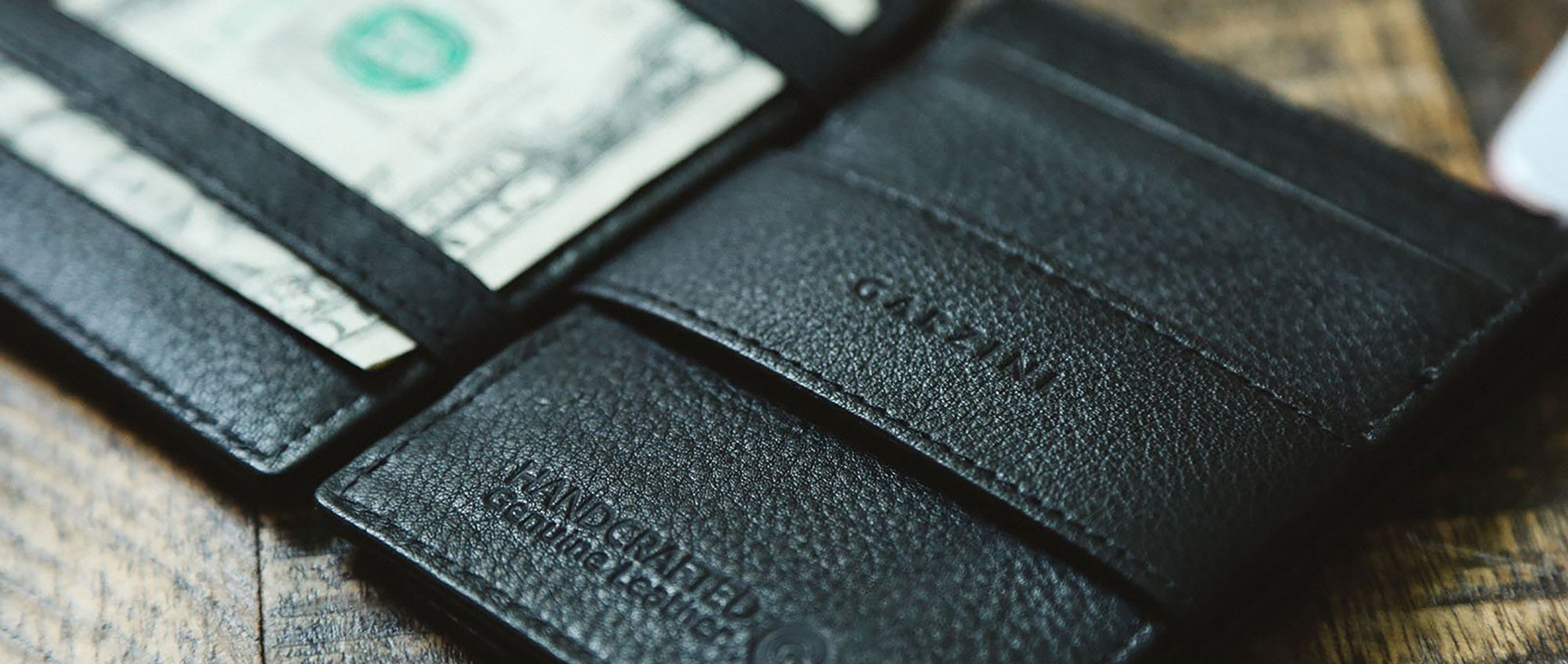 短夾,真皮,男夾,翻轉皮夾,魔術皮夾,黑,garzini