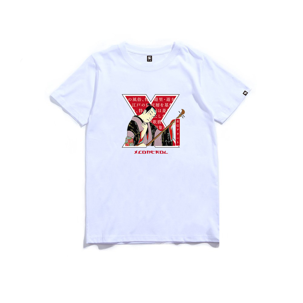 XCTRL 三味弦歌舞伎短T-白