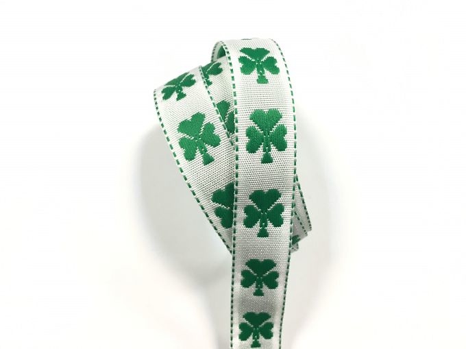 幸運草雙面提花/15mm