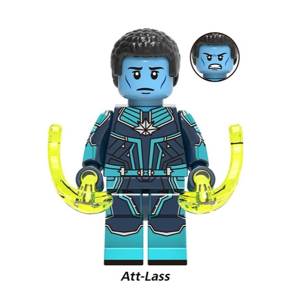 Att-Lass Captain Marvel Custom Marvel DC Super Heroes Minifigures Minifigs Fit Lego X1203