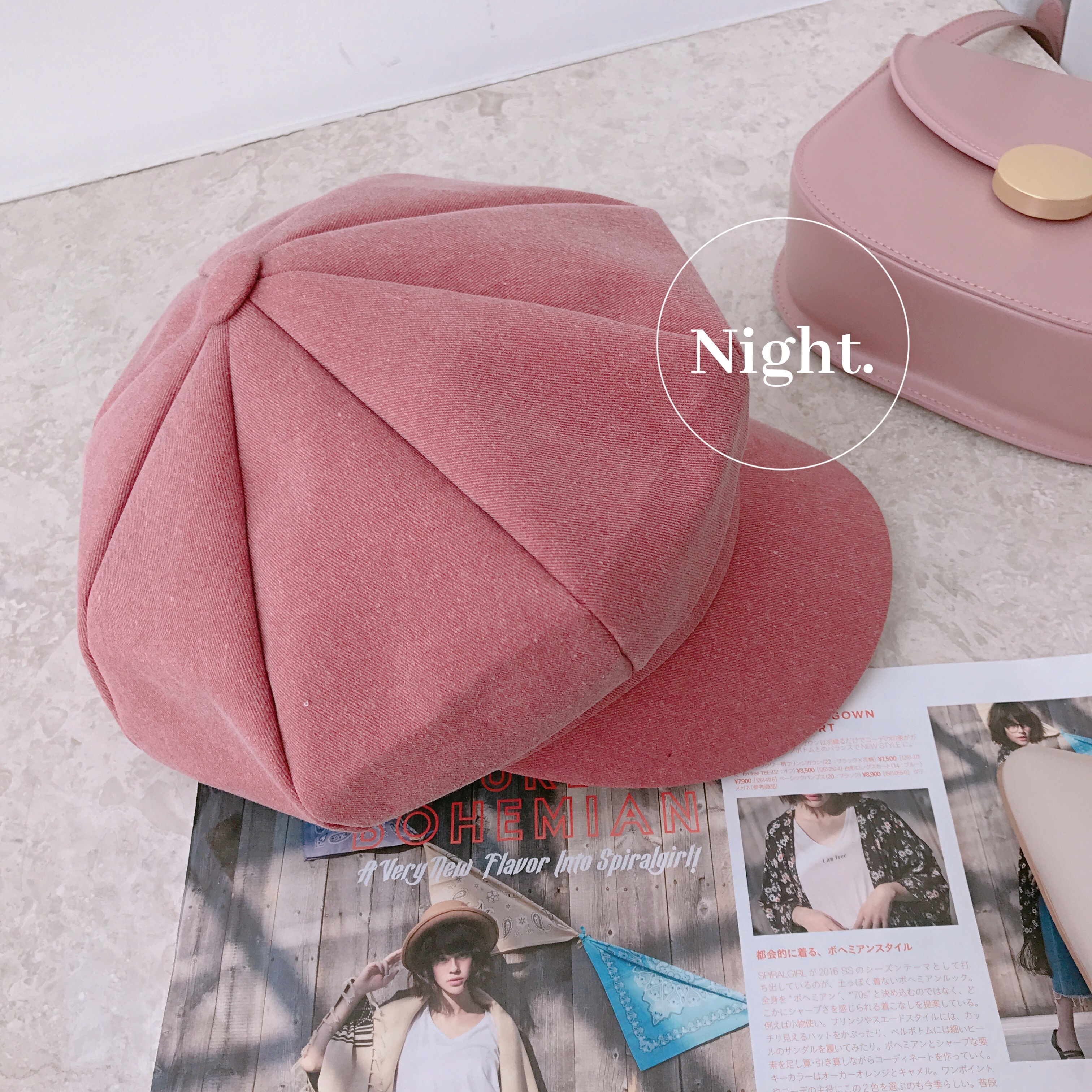 韓製莓果粉超挺小臉報童帽