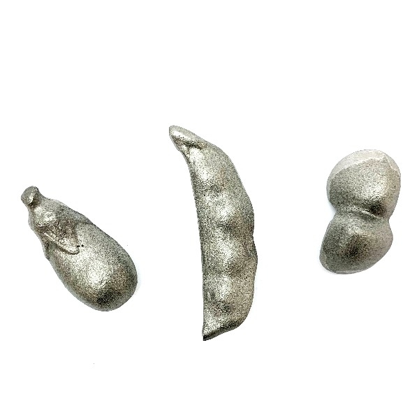 【南部鐵器】蛤蜊/茄子/豆莢 補鐵塊三件組