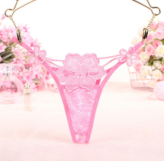 花朵豹紋丁字褲(3色可選)