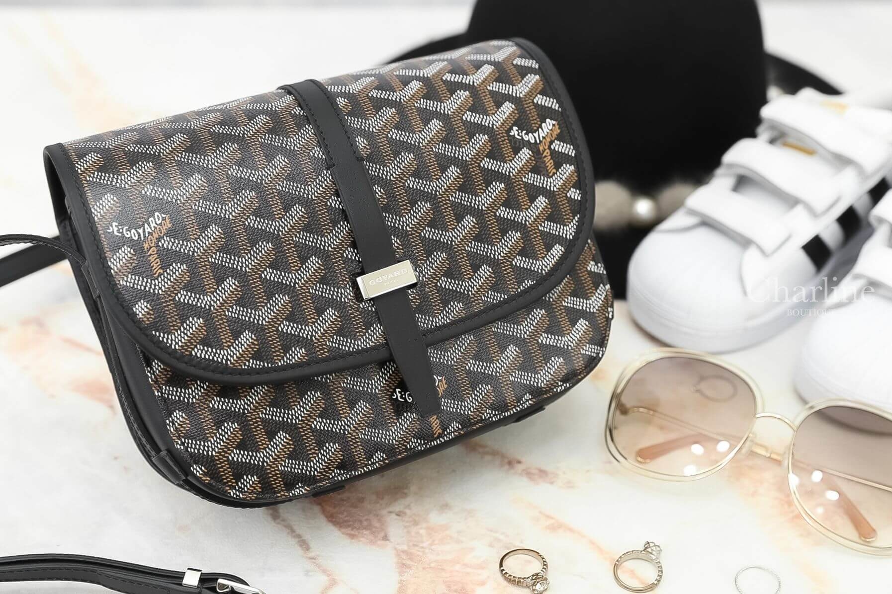 Goyard Belvedere Pm Bag 黑色小型馬鞍肩背包-Charline Boutique 精品代購