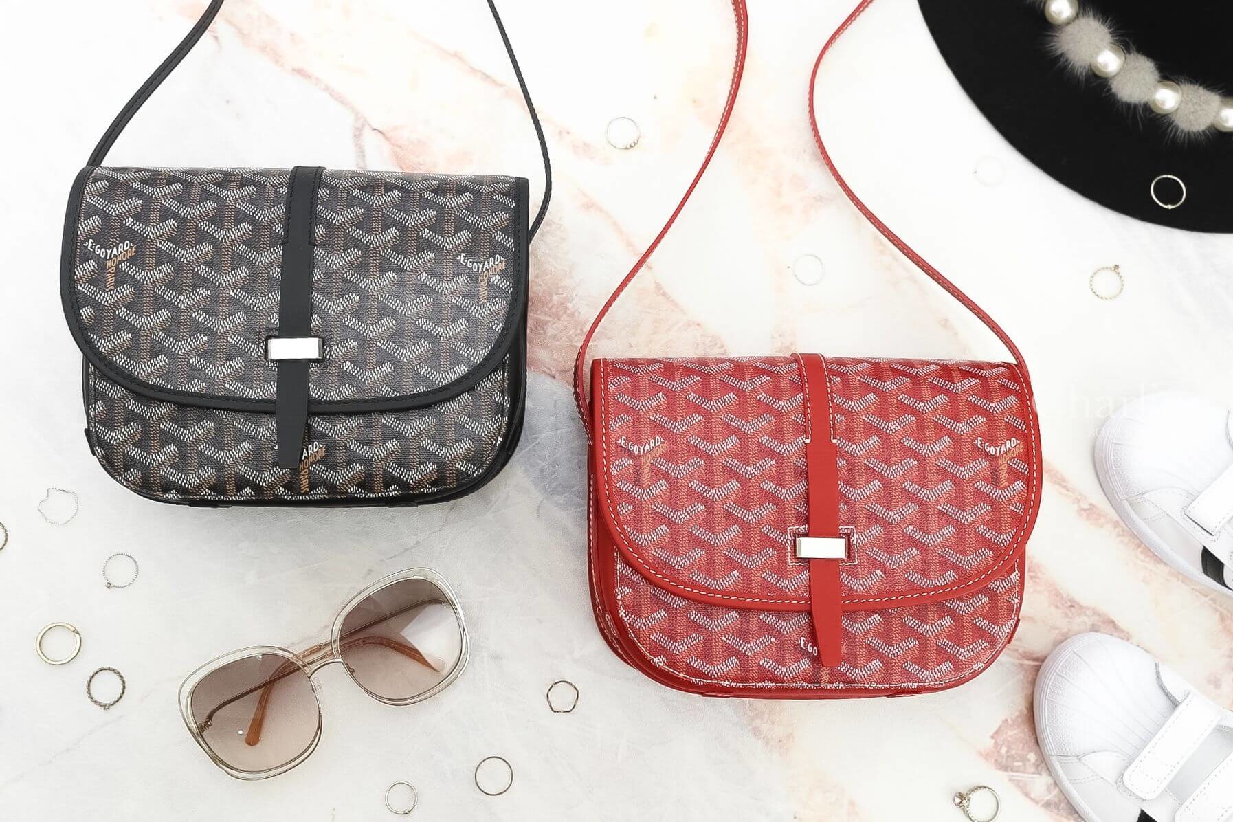 Goyard Belvedere Pm Bag 黑色小型馬鞍肩背包,Goyard Belvedere Pm Bag 紅色小型馬鞍肩背包-Charline Boutique 精品代購