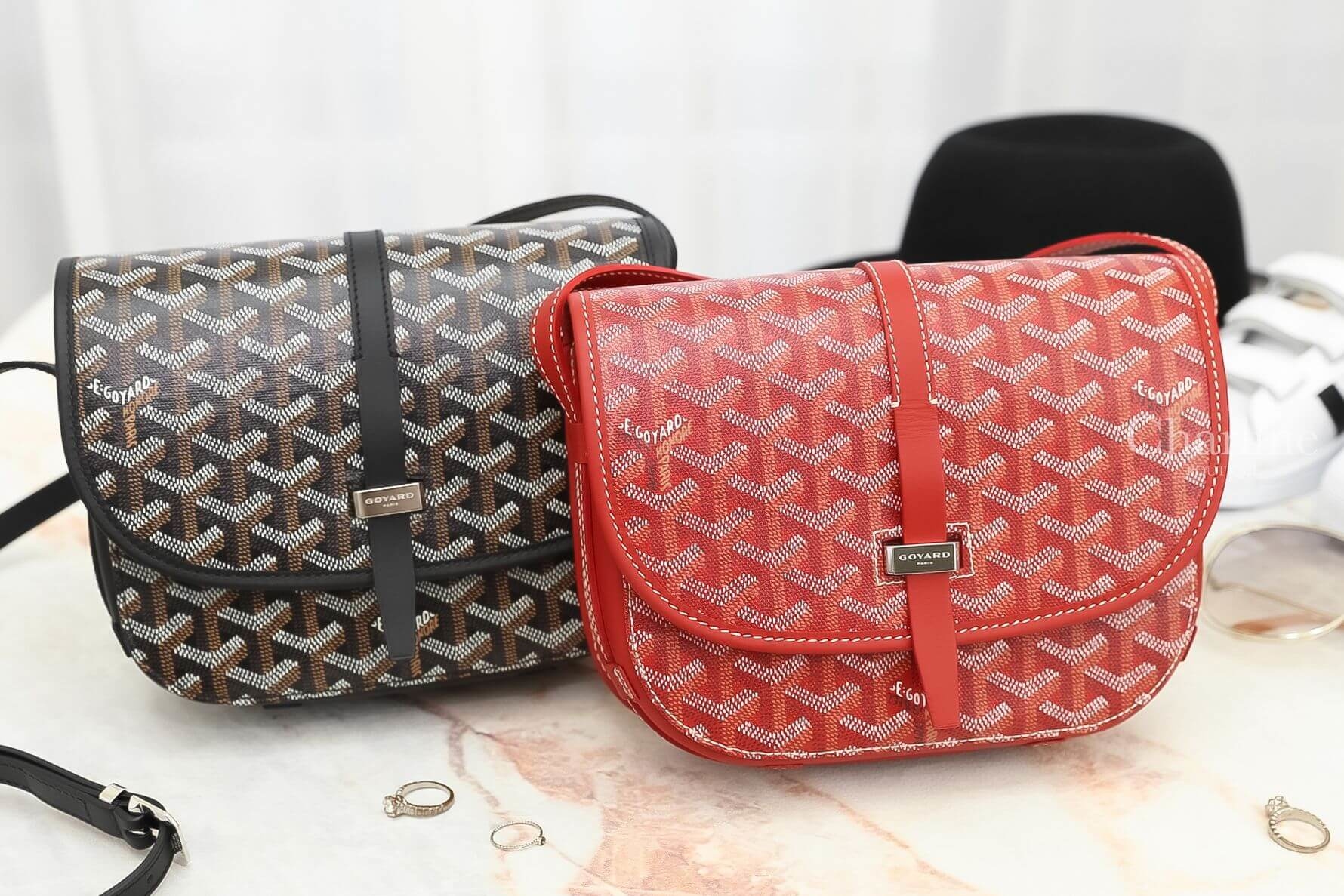Goyard Belvedere Pm Bag 黑色小型馬鞍肩背包,Goyard Belvedere Pm Bag 紅色小型馬鞍肩背包-Charline Boutique 精品代購