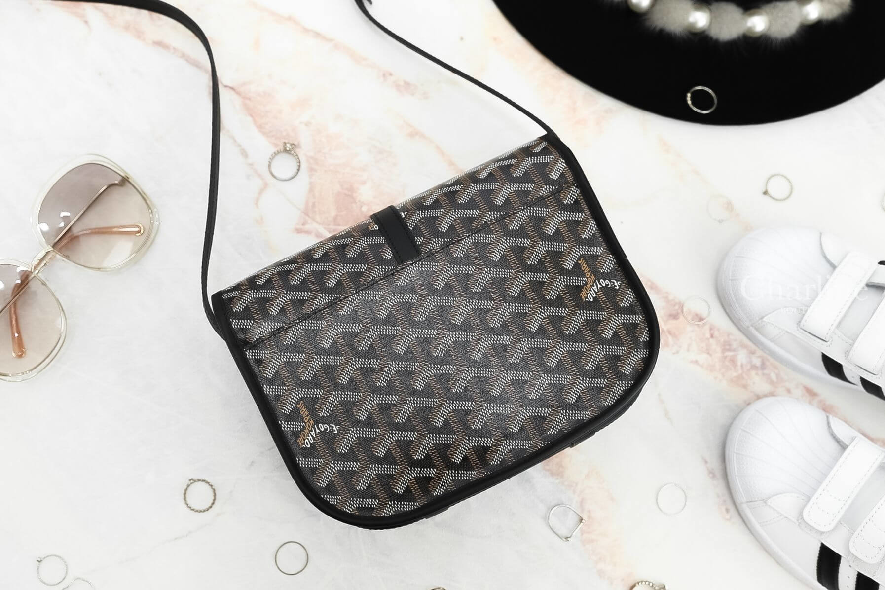 Goyard Belvedere Pm Bag 黑色小型馬鞍肩背包-Charline Boutique 精品代購