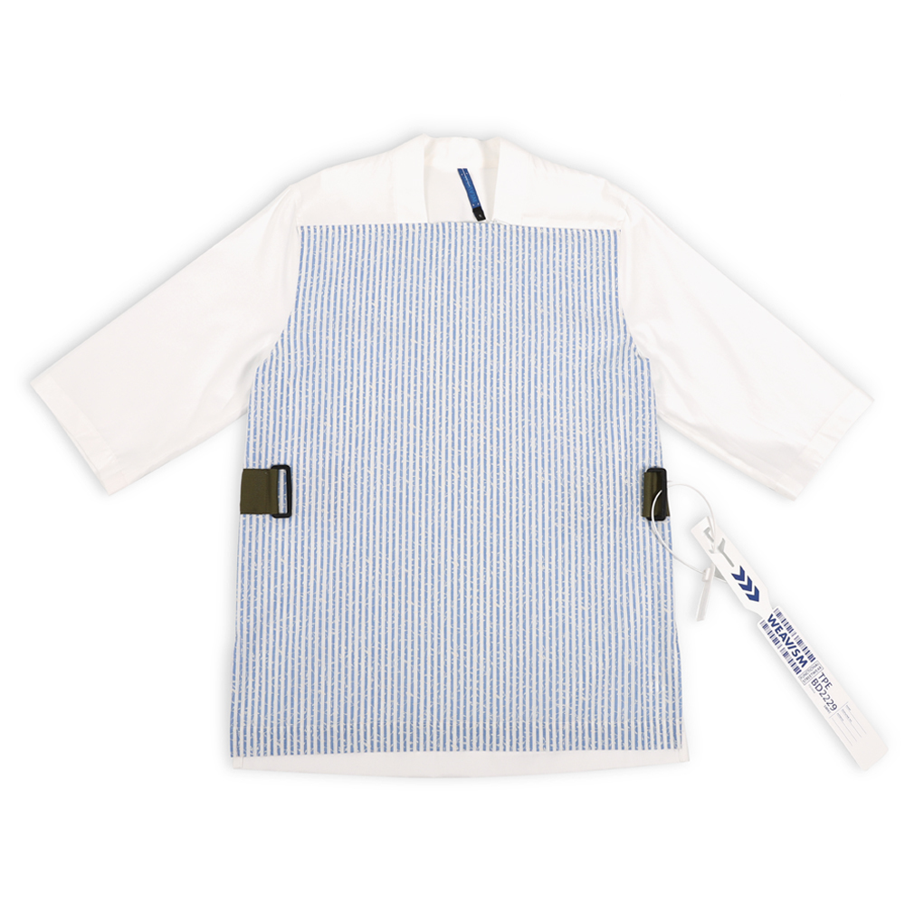 梯形領環帶上衣 (白)