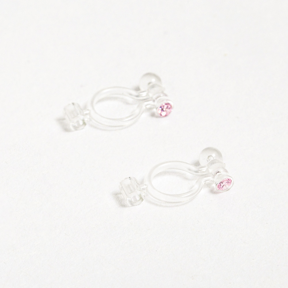 無耳洞 單鑽 透明 耳夾轉換器